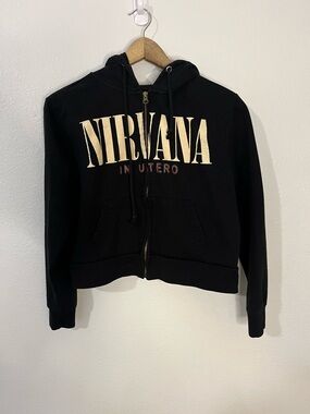 NIRVANA Black 'In Utero' Zip Hoodie Jacket - Women's